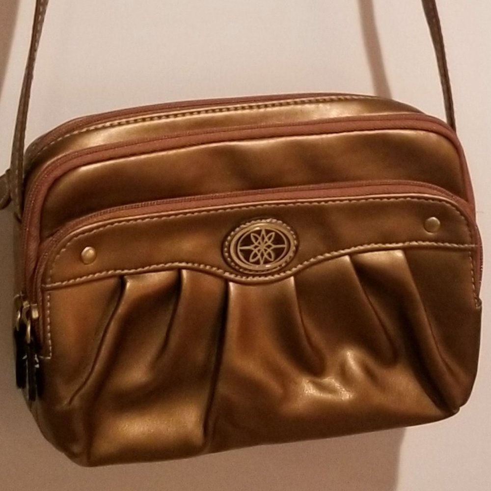 Small Bronze Crossbody Purse NWOT Never Used